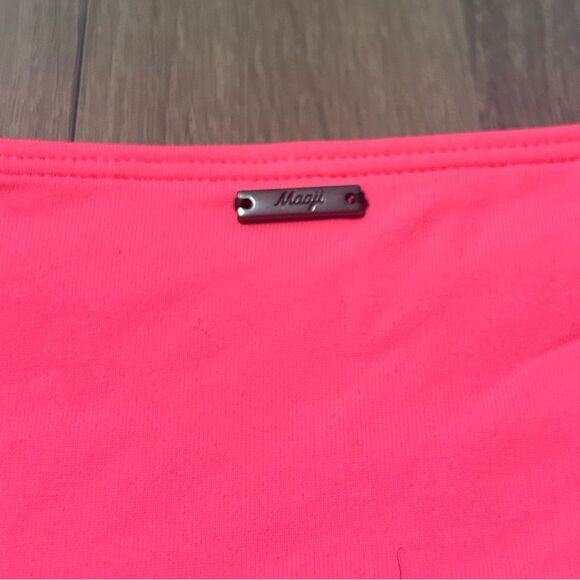 Maaji Fandango Flirt Pink Floral Thin Side Reversible Bikini Bottom Size 2XL - Picture 7 of 15